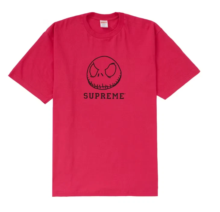 TEE SHIRT SQUELETTE SUPRÊME ROSE / TAILLE S /FW23 SEMAINE 1 (100% AUTHENTIQUE) NEUF