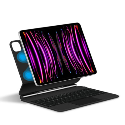 For Apple iPad Pro/Air 2026 3in1 Stand Leather Magnetic Removable Keyboard Case