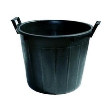 Mastello Agricolo 2 Manici  Lt. 32 - Ø 44 Cm. In Polipropilene Nero.