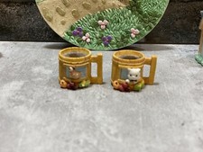 rare precious moments miniature tea set By enesco country lane/1997/apple barn