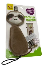 Parents Choice Pacifier Holder Baby Paci Clip Strap Plush NEW