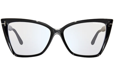 小物 TOM FORD Tom Ford TF5844-B 001 Eyeglasses Frame Women's Shiny Black