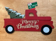 Christmas Decor Truck Hanging 14 Inches
