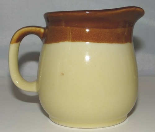 Wheat Pattern Sugar Bowl & Creamer Brown & Tan JAPAN Stoneware Pottery Vintage - Picture 11 of 12