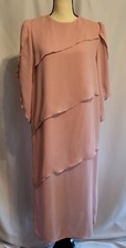 Vintage 80's Mother of the Bride Dress L 8/10 Dusty Rose 
