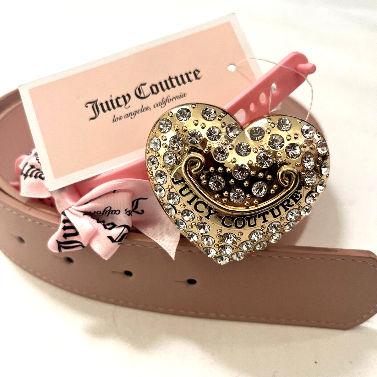 NWT Original JUICY COUTURE Rhinestone Belt Heart Logo Brand 