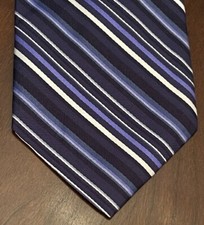Express Design Studio Blue 100% Silk Men’s Neck Tie Made In Usa