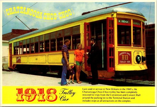 Postcard Chattanooga Choo Choo Tennessee 1918 Trolley Car 6x4 - Picture 1 of 2