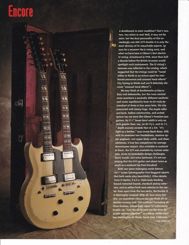 1958 Gibson EDS-1275 Double 12 Dual Neck Guitar 1994 Article