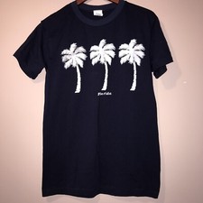 VINTAGE 1980's FLORIDA PUFFY PRINT VACATION SOUVENIR double sided SHIRT 50/50