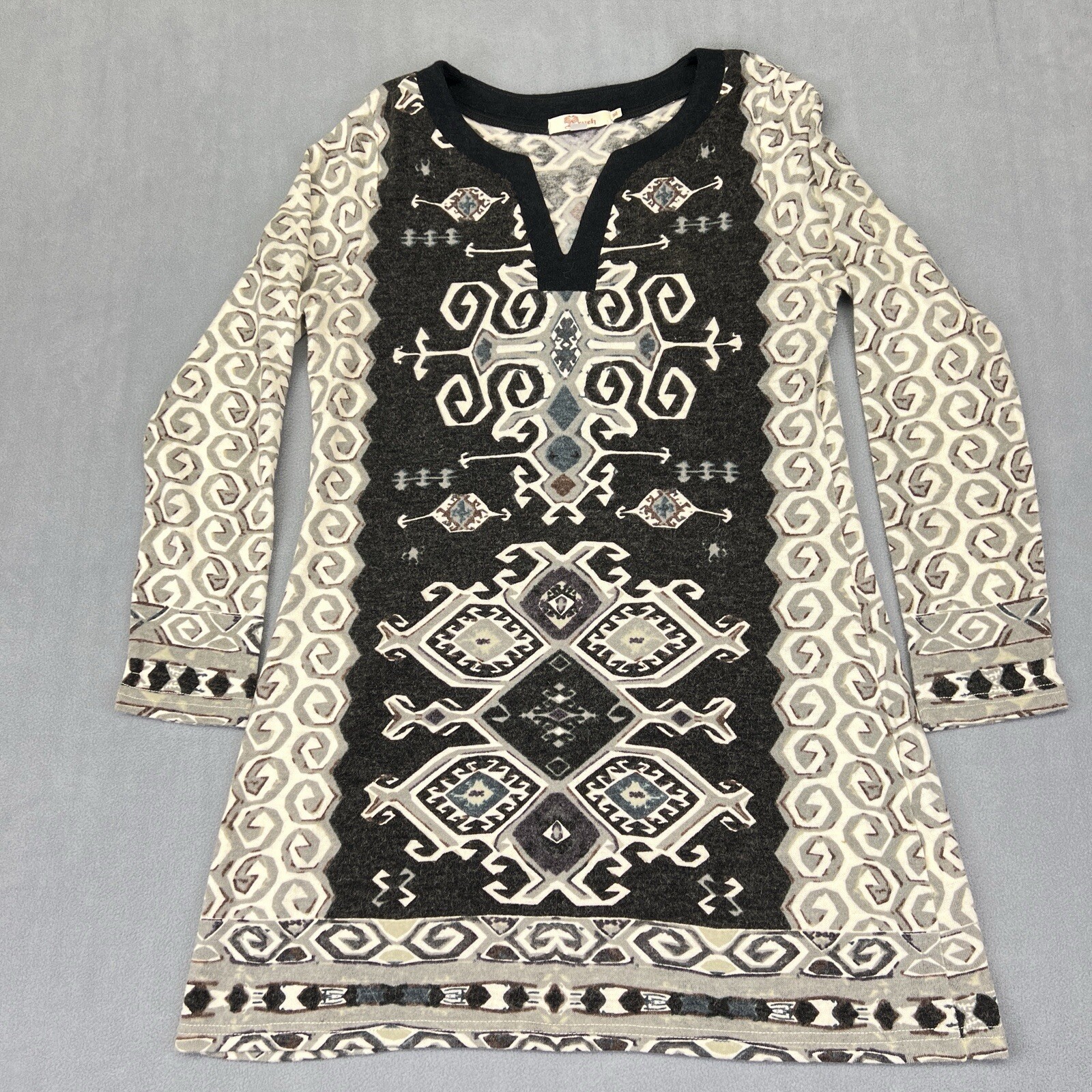 NIC+ZOE Women's Kriss Kross Sweater - Lightweight Linen Blend, V-Neck, 3/4 Sleeve, Printed Pullover - View #7