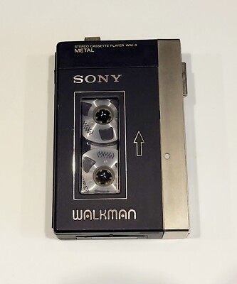 SONY WM-3 METAL Walkman Deluxe Cassette Tape Player 1980's