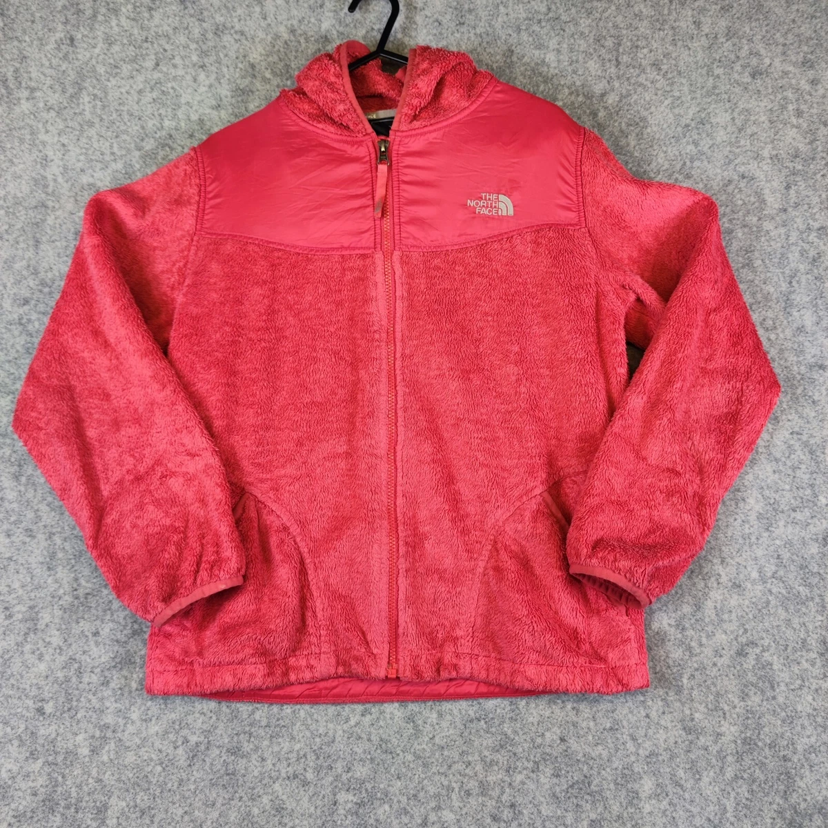 The North Face Denali Jacket Girls Extra Large Red Full Zip Teddy Fleece