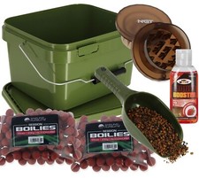 Bait Storage Bucket Set 5L Spoon Boilies Grinder & Liquid  Carp Fishing
