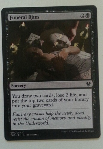 FUNERAL RITES X4 - MTG NM Theros Beyond Death THB - Foto 2 di 2