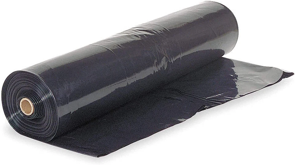 FARM PLASTIC SUPPLY Poly Cover - 4 Mil Black Plastic Sheeting