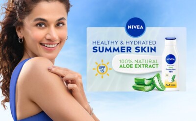 NIVEA Aloe Protection Body Lotion 200 ml | SPF 15 | Aloe Vera Extracts | Dep Moi