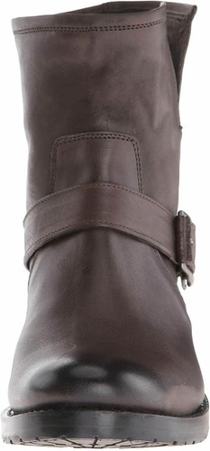 Women’s Frye Natalie Short Engineer Charcoal Brown Leather Boots Shoes 6.5, 9.5M - 第 3/7 張圖片