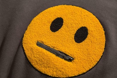 Zipper Pocket Smiley Face Patchwork Fleece Hoodies Sweatshirts | eBay
