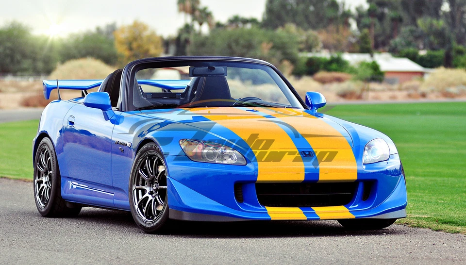 Envoltura de vinilo de rayas de carreras de color brillante para Honda S2000 pegatina a rayas de 10 pies/20 pies Foto 3 de 4