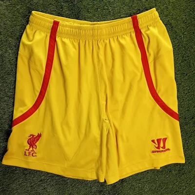 LIVERPOOL WARRIOR YELLOW SHORTS 2014 2015 - MENS SIZE MEDIUM - RARE SHORTS - Image 1 of 4