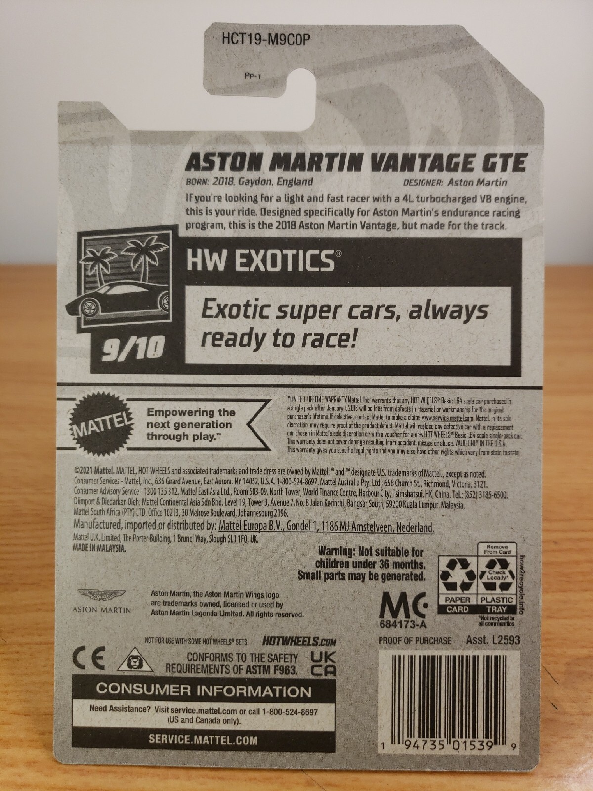 Aston Martin Vantage GTE / HW Exotics / Hot Wheels 2022