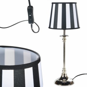Tischlampe Schwarz Weiss Gestreift