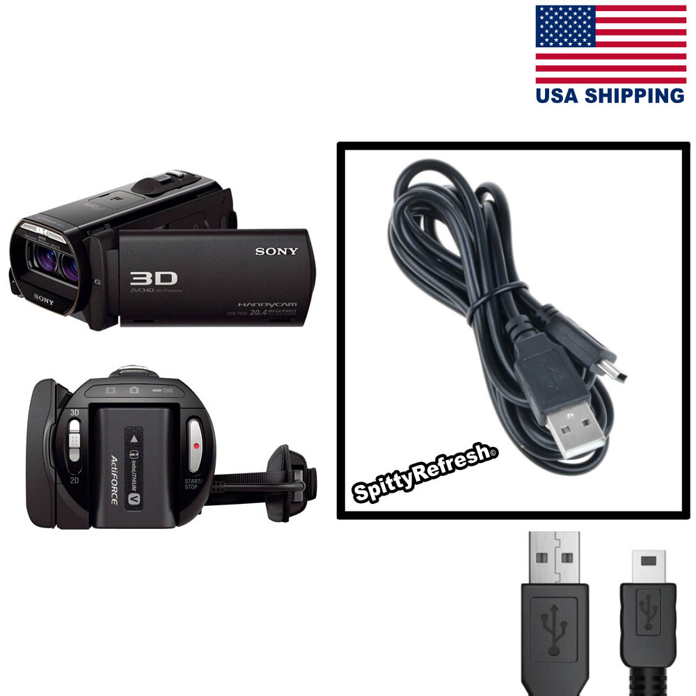 Sony HDR-TD30 High Definition 3D Handycam USB Cable Transfer