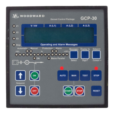 Steuertafel für Industrieregler WOODWARD GCP-30 GENSET CONTROL PACKAGE