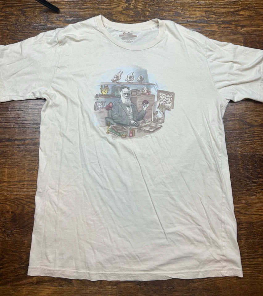 Camisa Charles Darwin Pokemon Talla XL Profesor Roble Ceniza Darwinismo Evolución Pikachu Foto 2 de 4