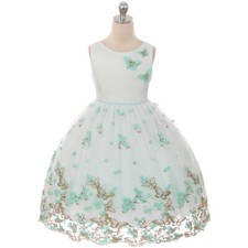MINT Size 6 Embroidered Flower Girl Dress Bridesmaid Birthday Recital Formal