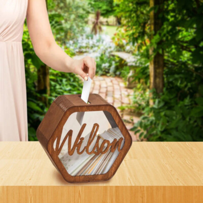 Wedding Card Box Wooden Wishing Well Gifts Post Box Envelope Boxes with Slot New