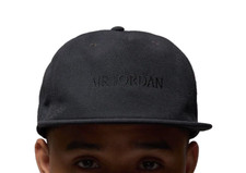 Air Jordan Pro Unstructured Flat Bill Hat Cap Snapback Off Noir M/L FZ2011-010