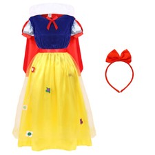 SNOW WHITE COSTUME ADULT KIDS WORLD BOOK DAY FANCY DRESS OUTFIT FAIRYTALE