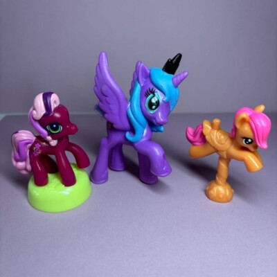 Mixed Lot 3 My Little Pony part for Mare-Y-Go-Round, Magic Princess Luna, Cherry