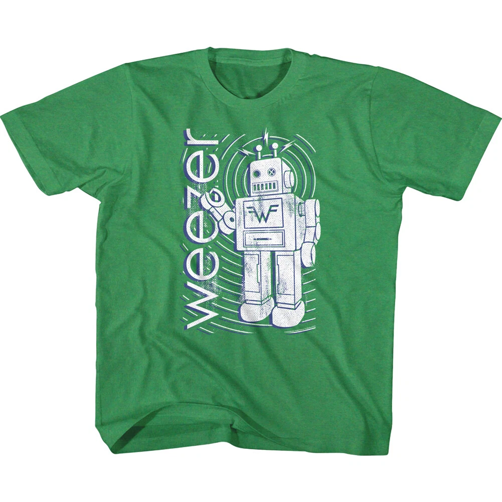 Weezer Band Logo Space Robot Youth T Shirt Rock Music Merch