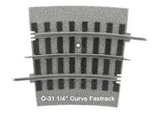 Lionel FASTRACK O31 Quarter Curved Track 6-81662 O-31 1/4" Curve
