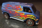 1974 Hotwheels Flying Colors Redlines Super Van BLUE flames CLEANED RESTORED