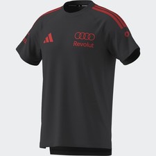 Audi F1 2026 Official Adidas Teamwear Core Logo Mechanic T-Shirt Jersey Black