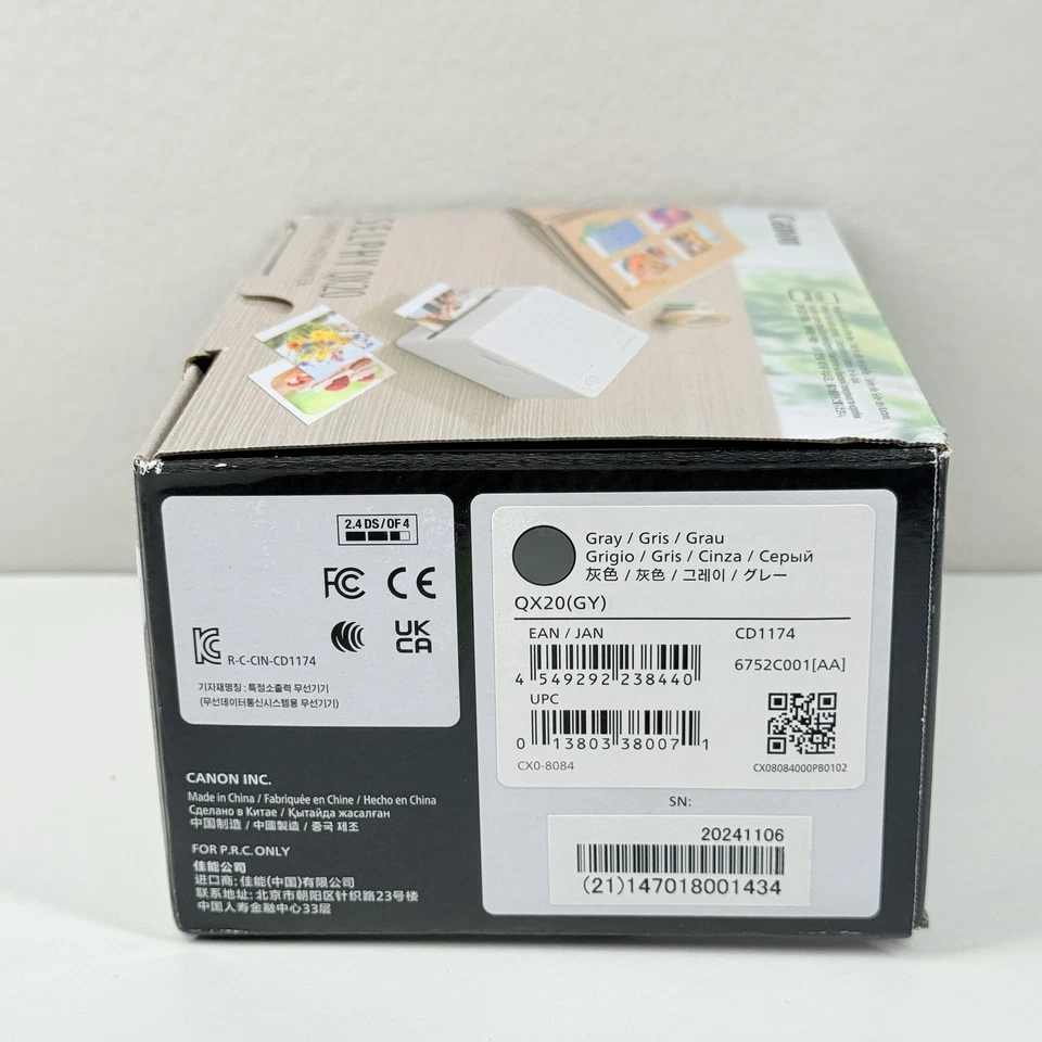 Canon SELPHY QX20 Compact Photo Printer Dark Gray WiFi Portable Brand New Unused - Image 4 of 4