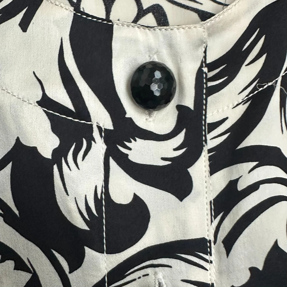 Blusa/vestido túnica vintage Maggy London de Jeannene Booher seda estampado barroco 8 Foto 4 de 4