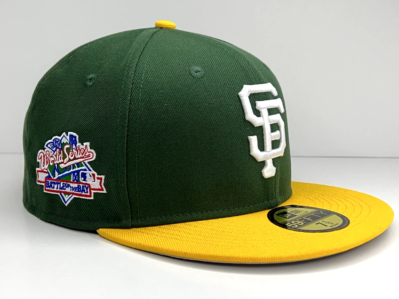 New Era 59Fifty SF Giants Hat Battle of the Bay Patch Oakland A's Green/Yellow