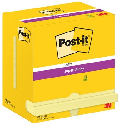 Post-it Super Sticky Notes Haftnotizen 127 x 76 mm 12 Blöcke á 90 Blatt