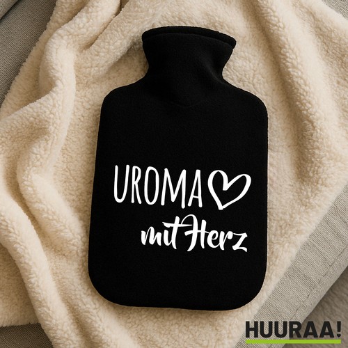 Wärmflasche Uroma mit Herz Geschenkidee Uroma Geschenk Präsent Mitbringsel Souve - Bild 2 von 20