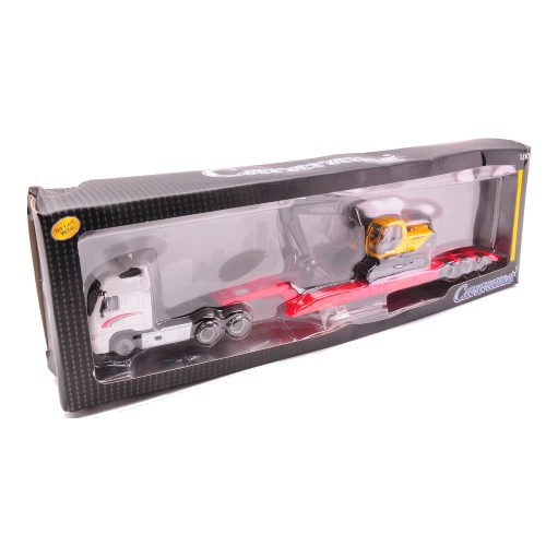 VOLVO FH12 WITH EXCAVATOR EC210 1:87 Cararama Camion Nouveau modèle - Photo 2/2