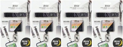 Nite Ize Hitch Phone Anchor + Lanyard - Black (4-Pack)