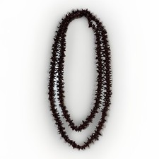 Hawaiian KOA Seed Lei Necklaces Brown Natural Long 48  Natural Bohemian