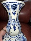 Delft Blue Handpainted Vase Vintage Blue and White 11” Tall  Made in Holland — photo 6
