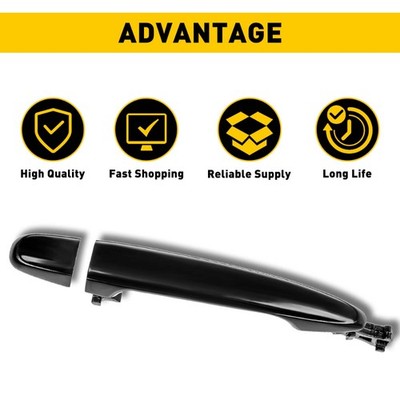 Door For Handle 2007-2011 Toyota Camry Rear Left or Right Outer Smooth Black USA