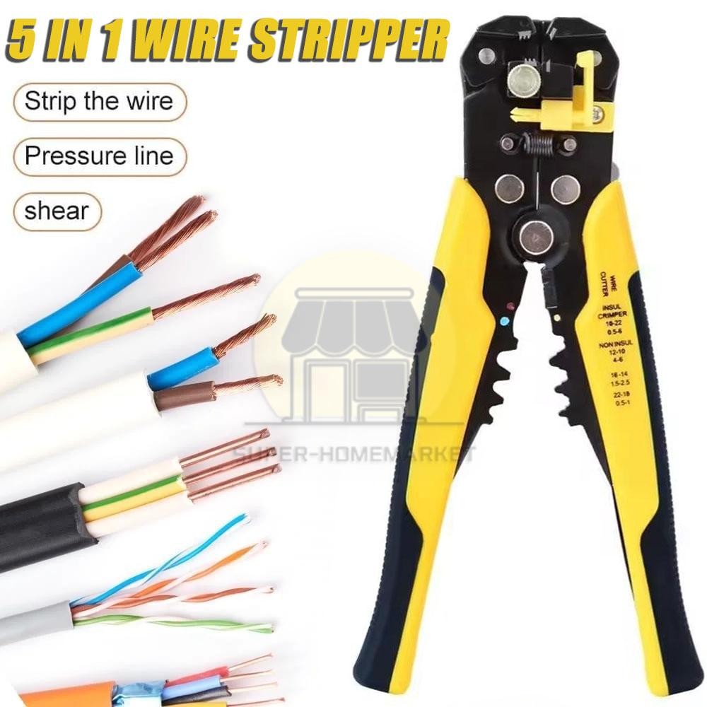 YEL Self Adjusting Insulation Wire Stripper Cutter Crimper Cable Stripping Tools
